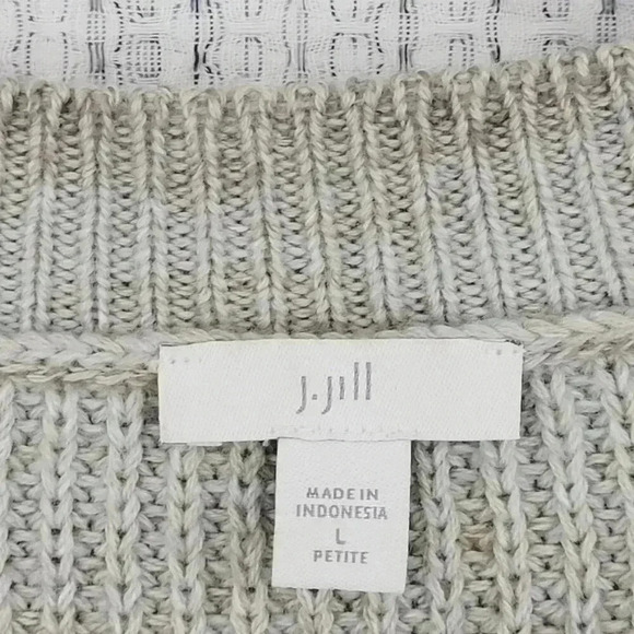J. Jill Women's Knit Sweater Crewneck Size L Striped Pullover - Picture 4 of 8